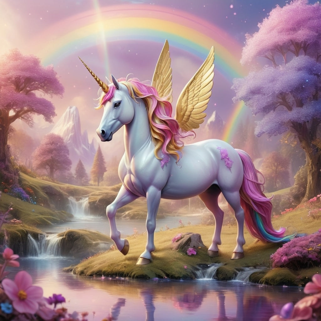 Diamond Painting Rainbow Unicorn*