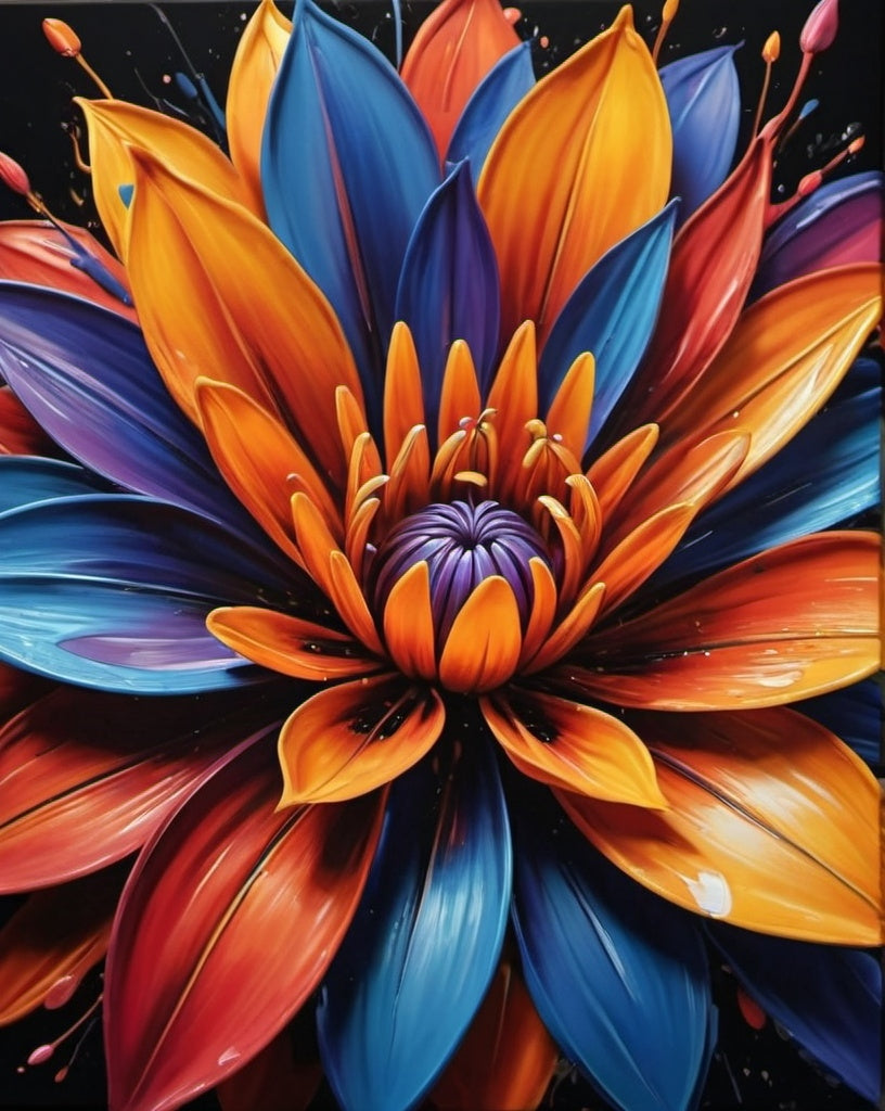 Diamond Painting Colorful Flower