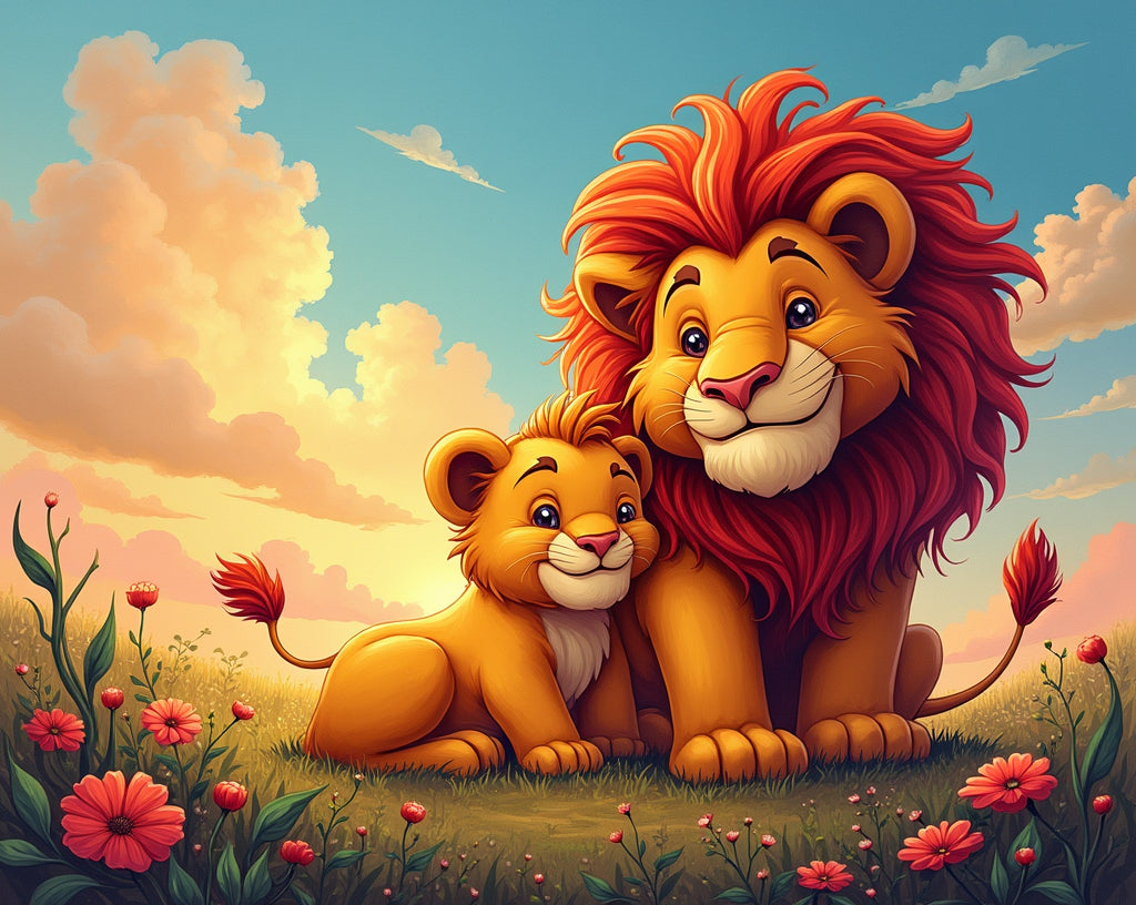 Diamond Painting Sweet Lions