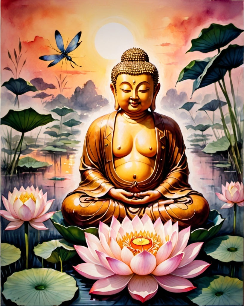 Diamond Painting Buddha Lotus*