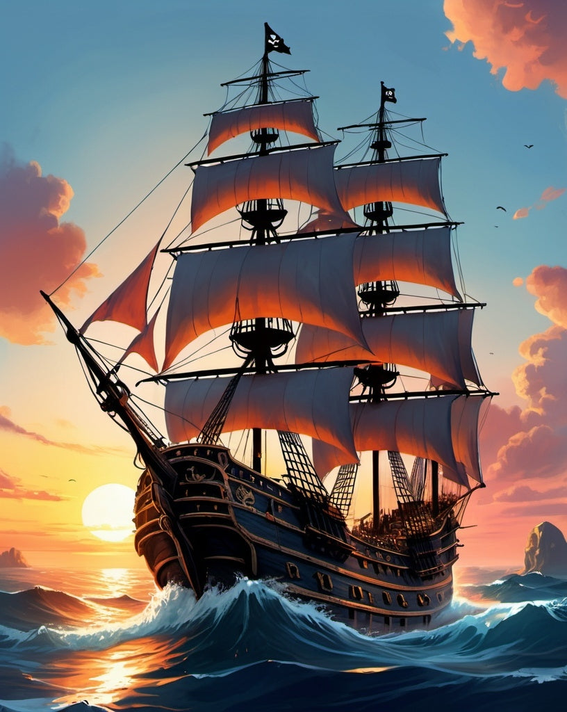 Diamond Painting Pirateship