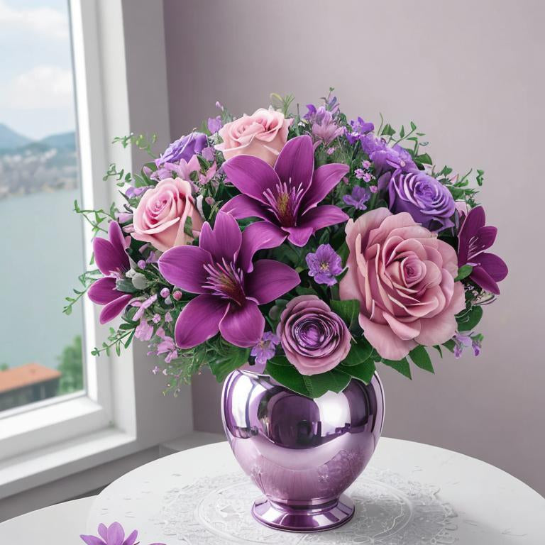 Diamond Painting Purple Flowers*