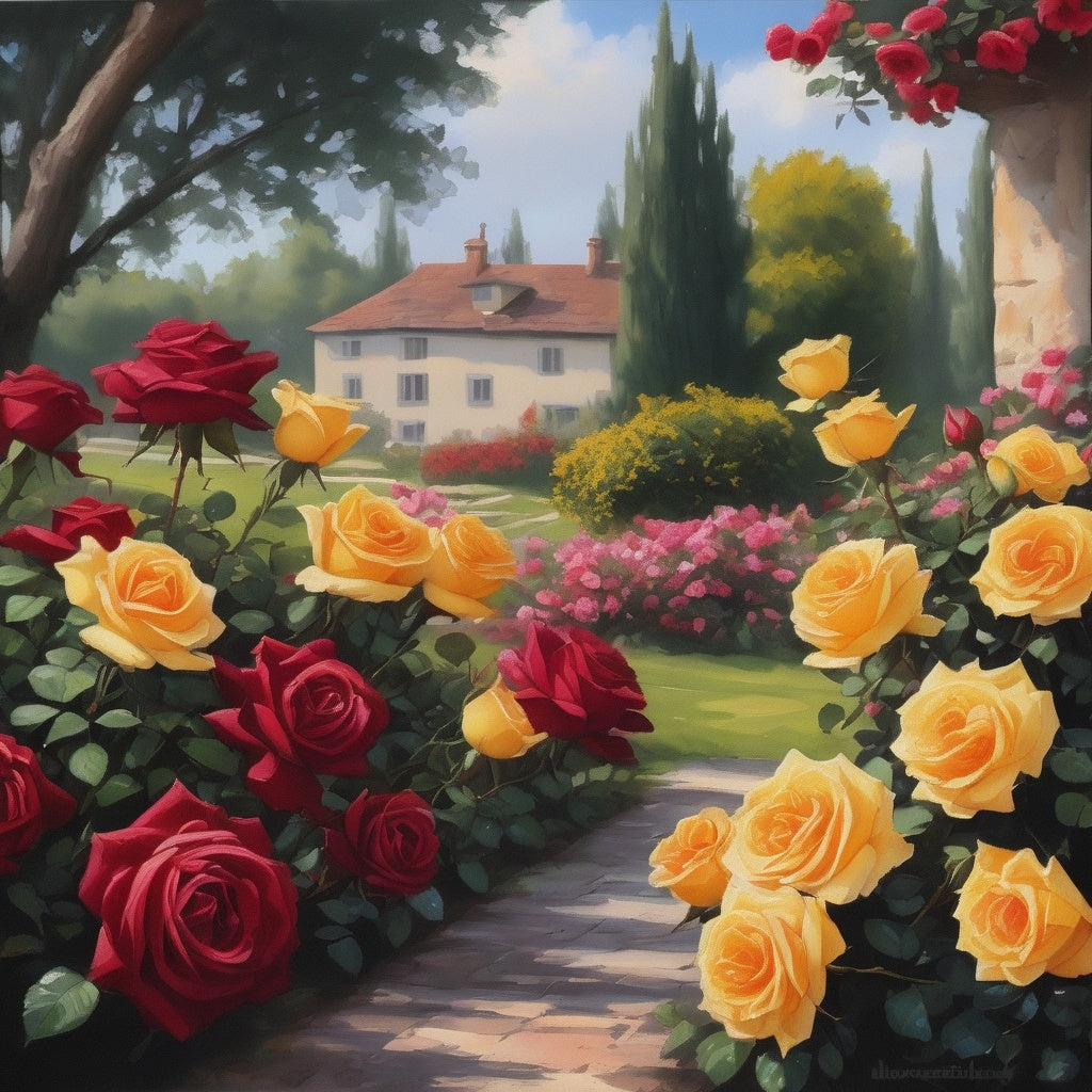 Diamond Painting Rosengarden