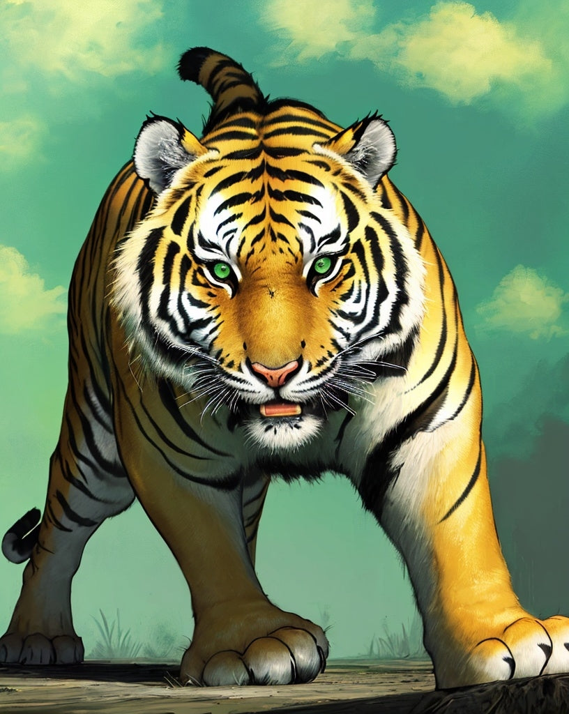 Diamond Painting Tiger Vintage*