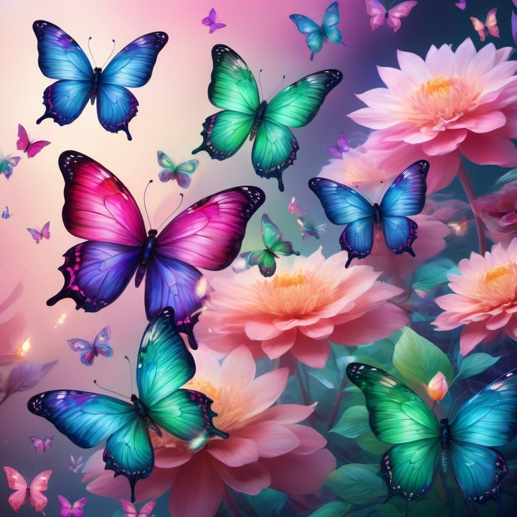 Diamond Painting Butterflies And Flowers