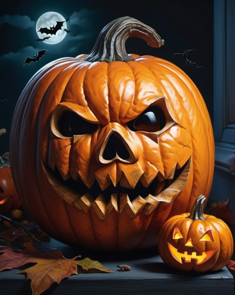 Diamond Painting Scary Pumpkin