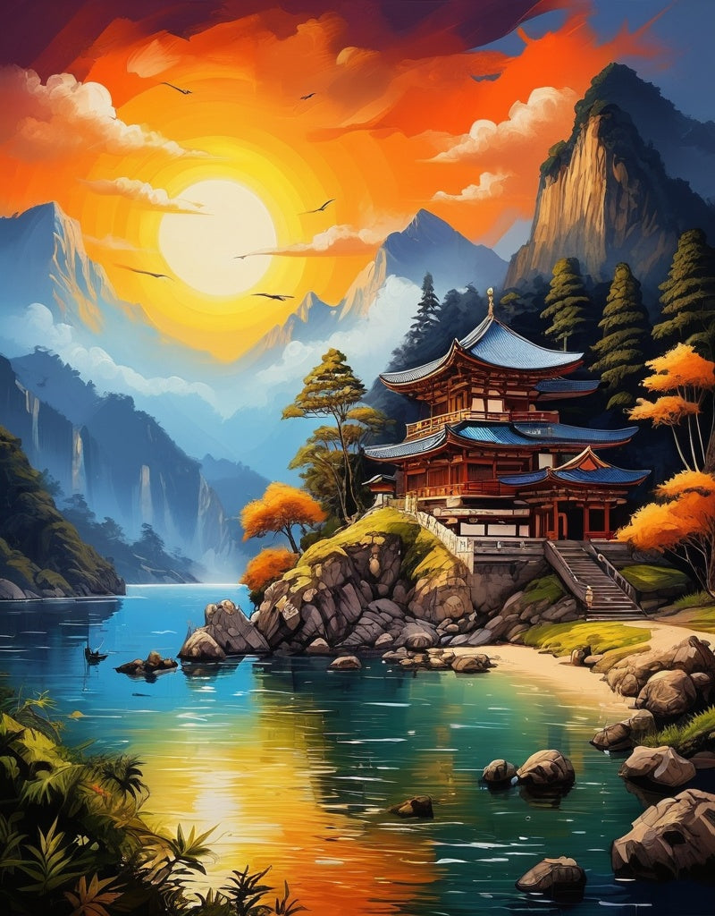 Diamond Painting Asia Sunset