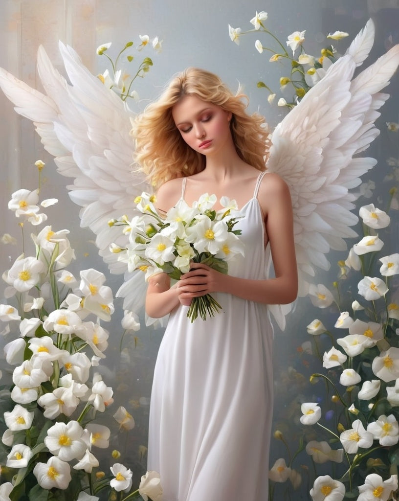 Diamond Painting Angel Flowers*