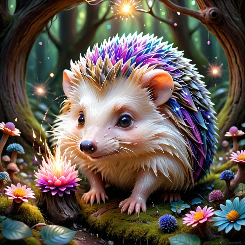 Diamond Painting Fantacy Hedgehog