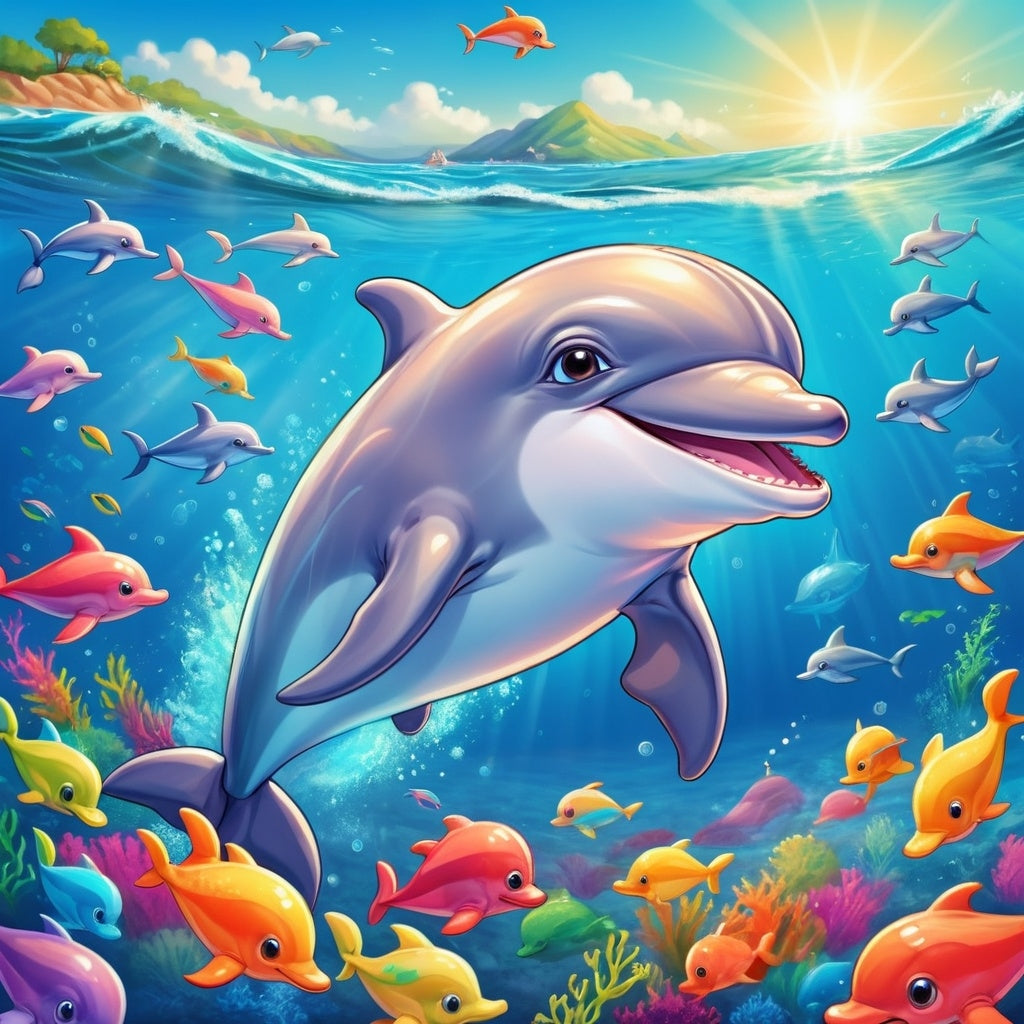 Diamond Painting Glad Delfin