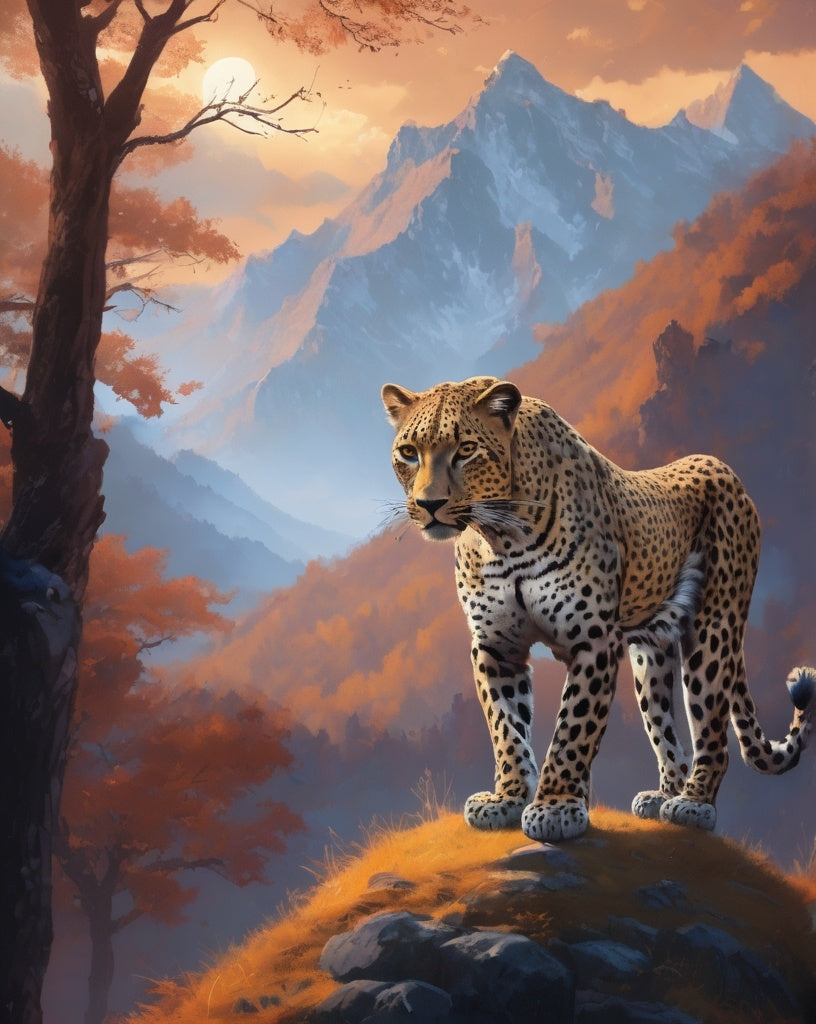 Diamond Painting Leopard In The Mountains*