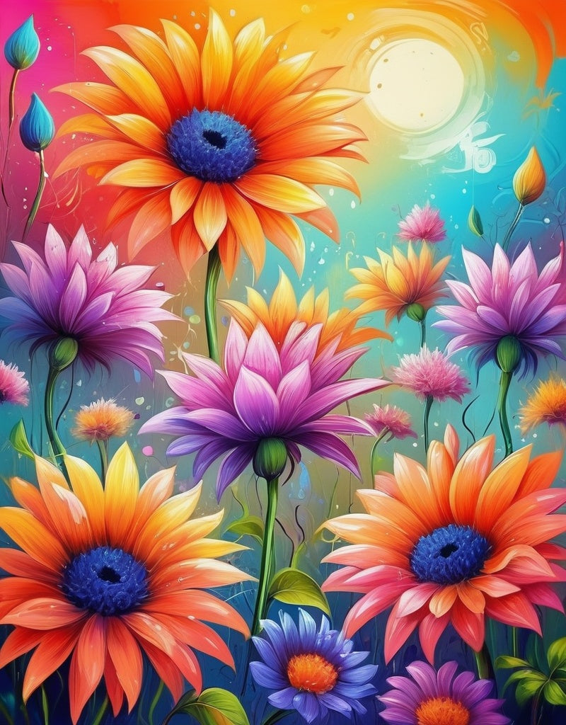 Diamond Painting Color Flowers