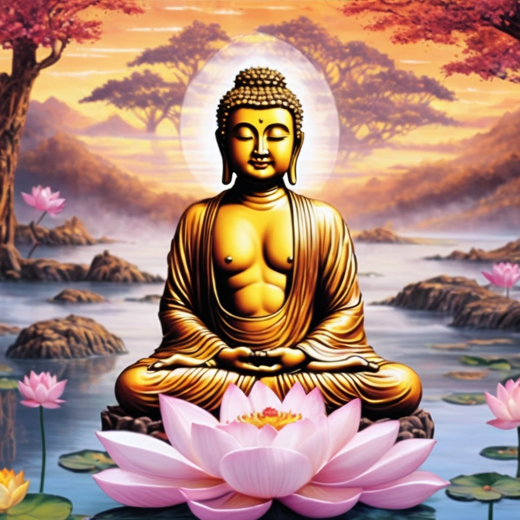 Diamond Painting Buddha Lotus*