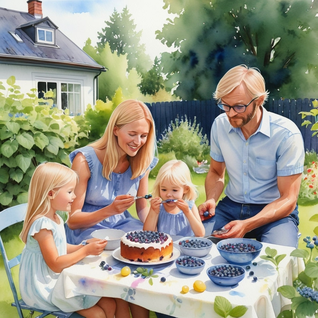 Diamond Painting Sommar Blåbärskaka*