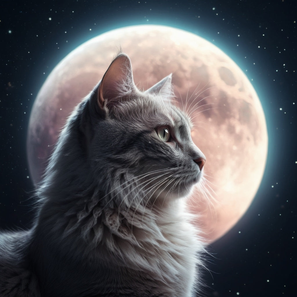 Diamond Painting Cat And Moon