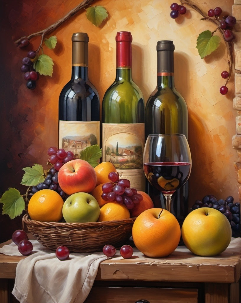 Diamond Painting Fruit And Wine