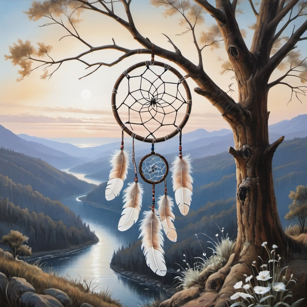 Diamond Painting White Dreamcatcher