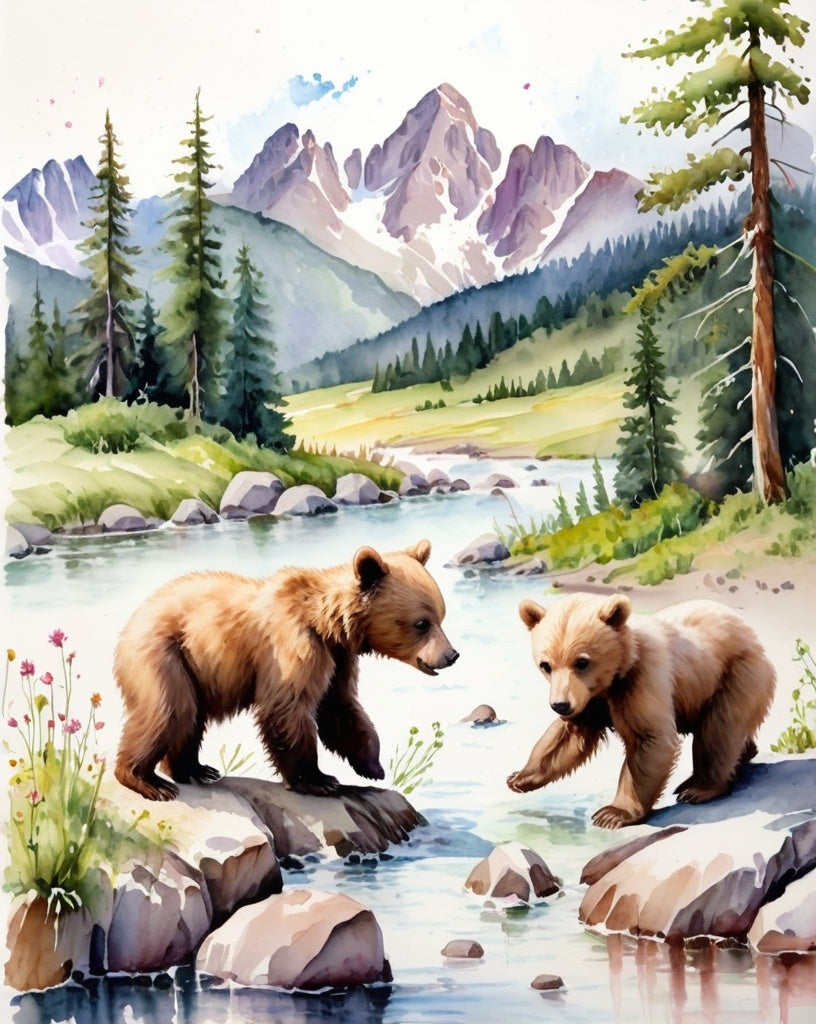 Diamond Painting Baby Bears*
