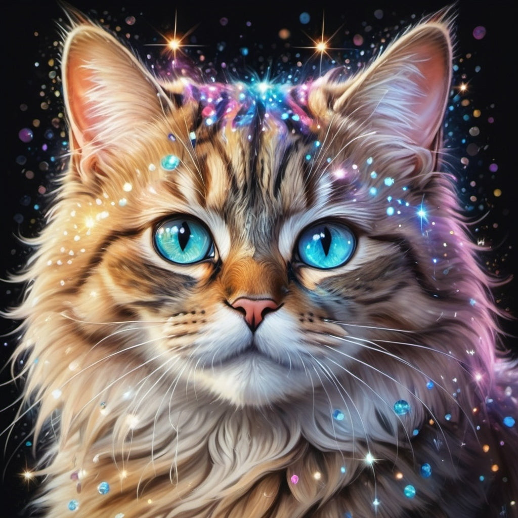 Diamond Painting Cat Sparkles