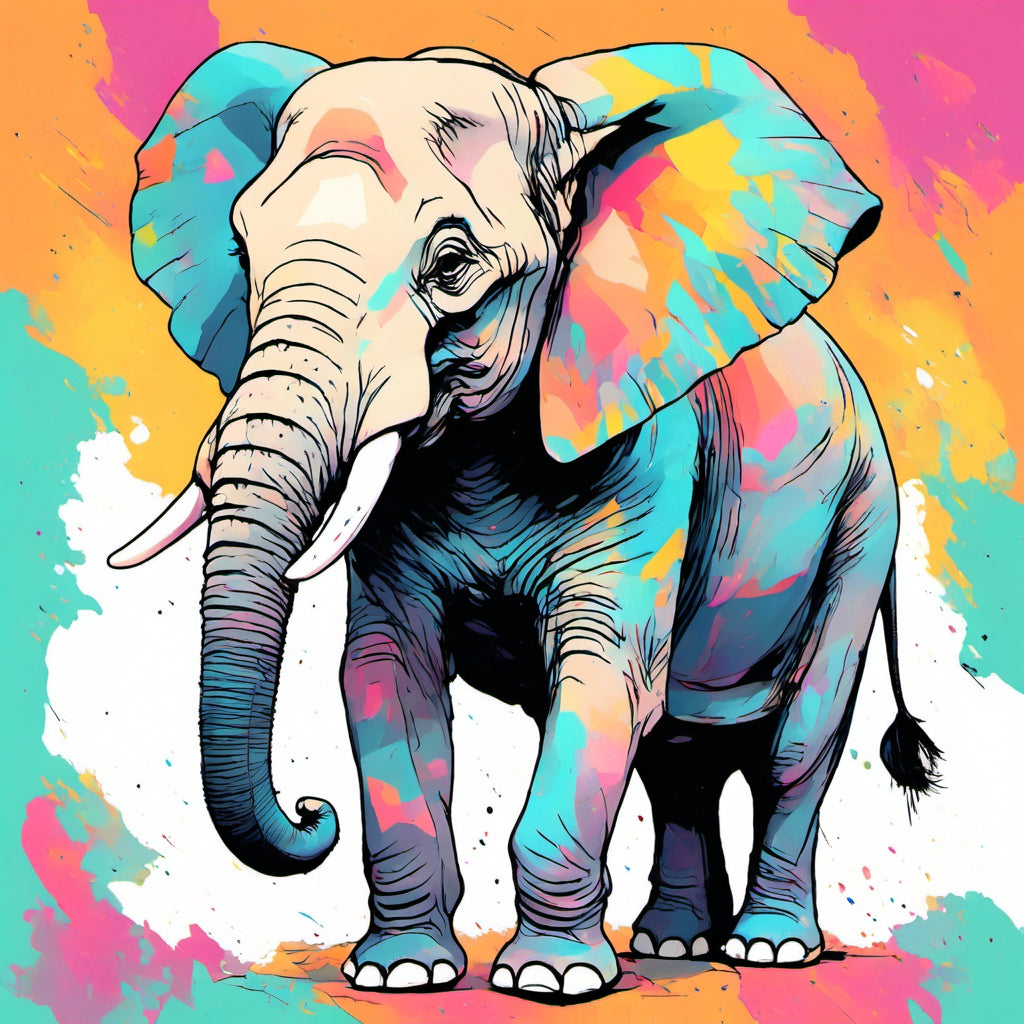 Diamond Painting Color Elephant*