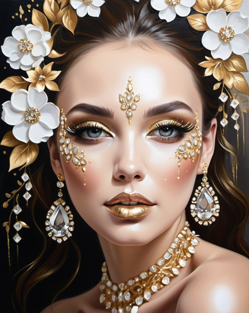 Diamond Painting Golden Beauty