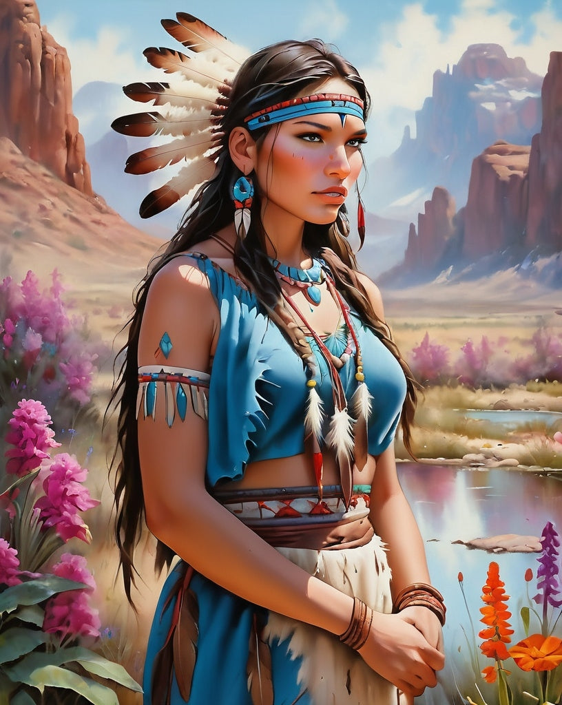 Diamond Painting Woman Nature*