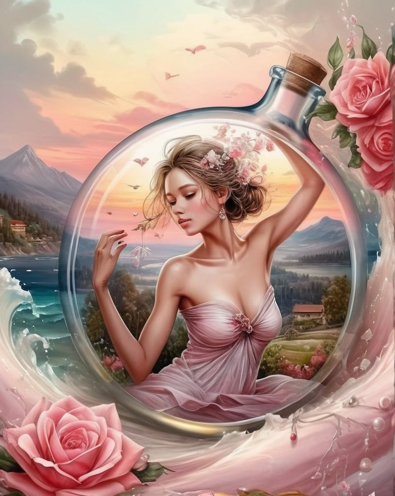 Diamond Painting Woman In A Bottle*