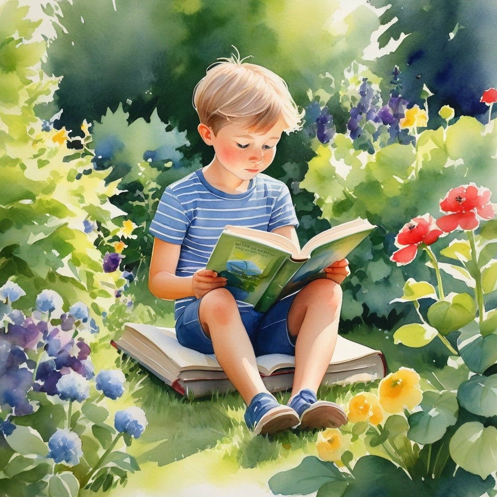 Diamond Painting Pojke Med Bok*