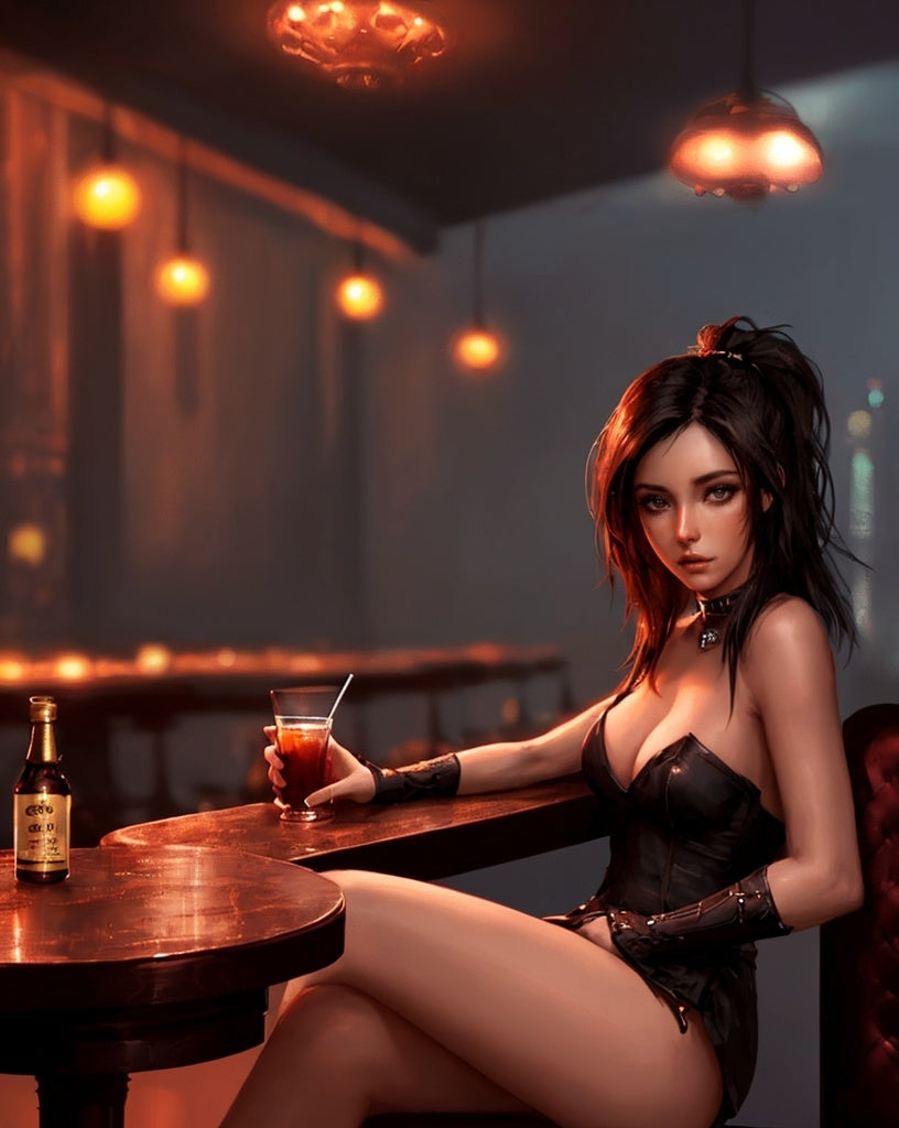 Diamond Painting Girl In Bar*