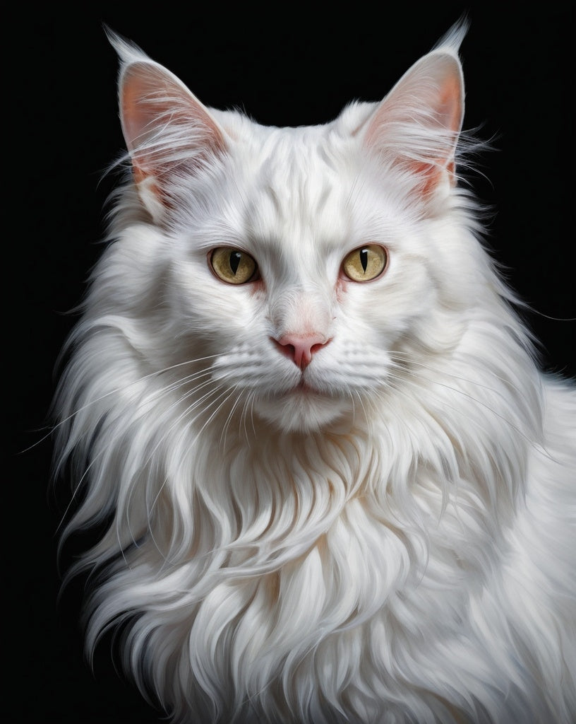 Diamond Painting White Maine Coon*