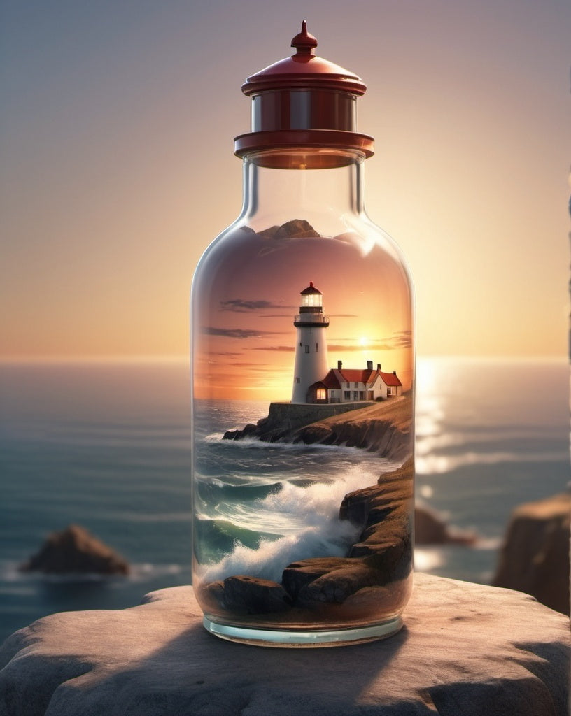 Diamond Painting Lighthouse In A Bottle