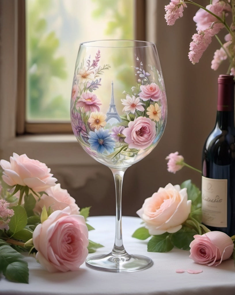 Diamond Painting Wine And Flowers