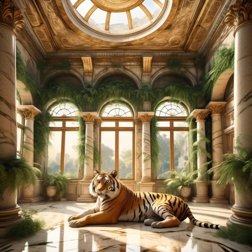 Diamond Painting Tiger In Temple