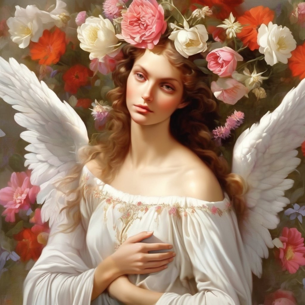 Diamond Painting Angel Flowers*