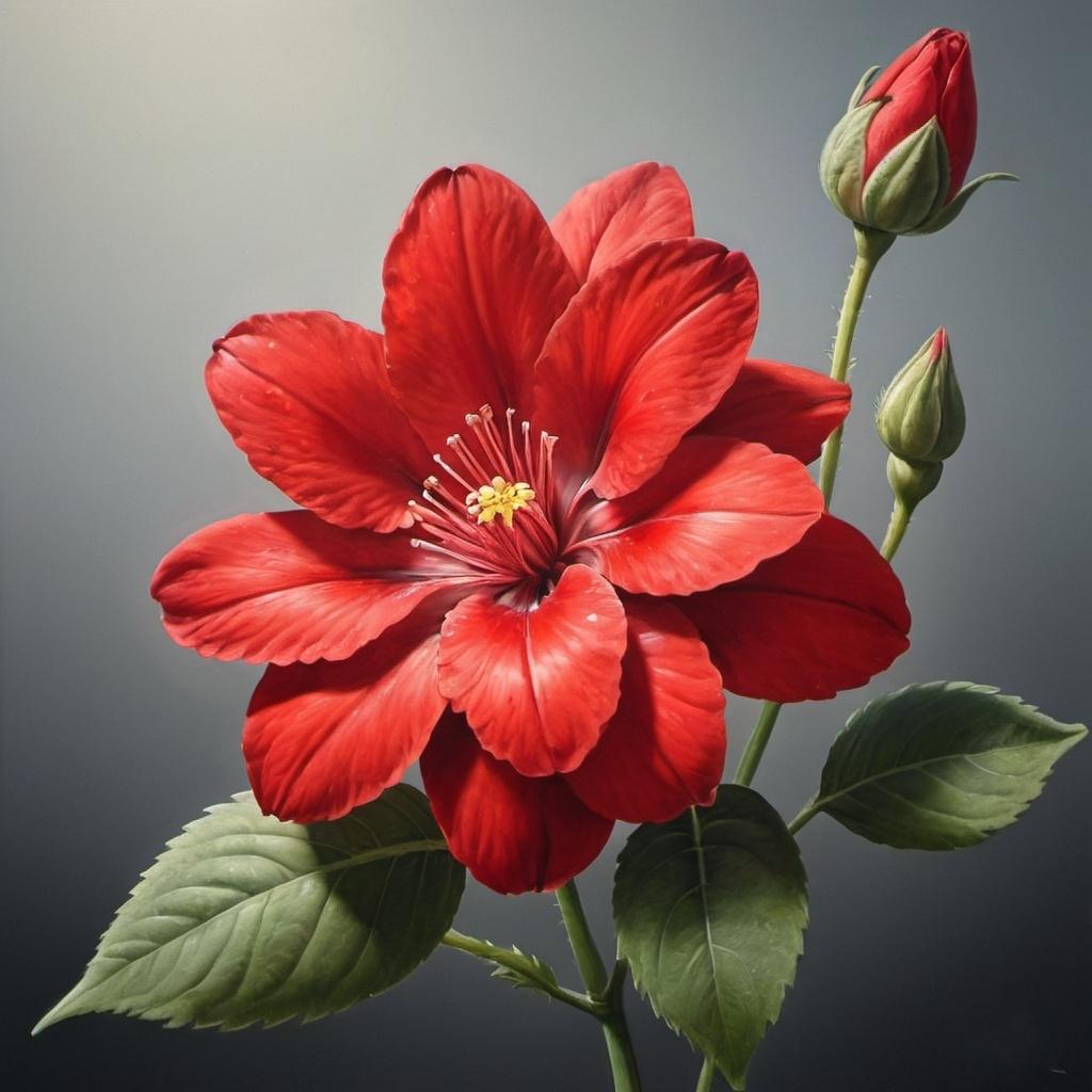 Diamond Painting Red Flower