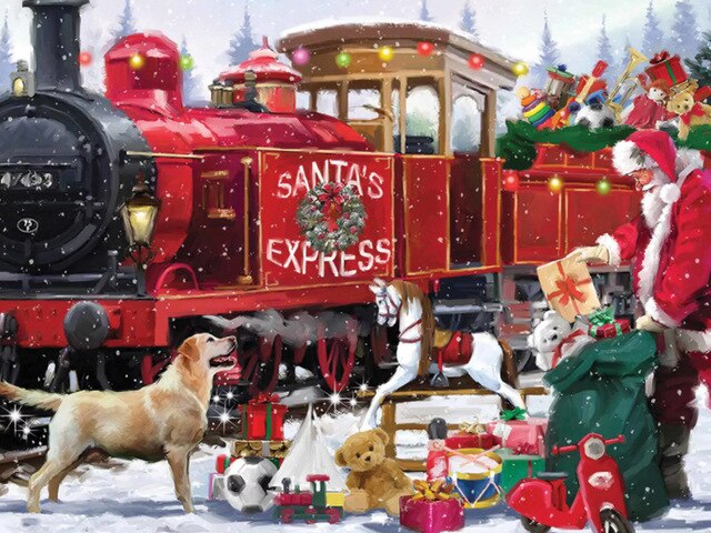 Diamond Painting Santas Express