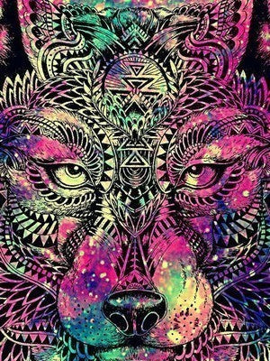 Diamond Painting Wolf Symbols
