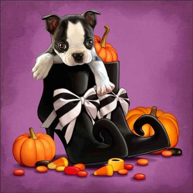 Diamond Painting Halloween Dog