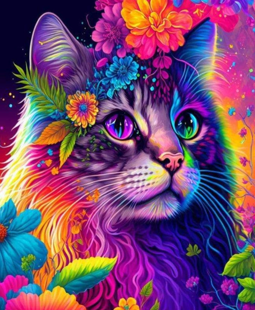 Diamond Painting Color Cat*