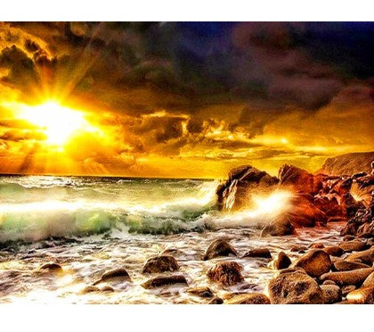 Diamond Painting Ocean Sunset*