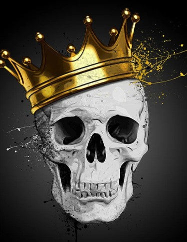 Diamond Painting Skull Golden Crown*