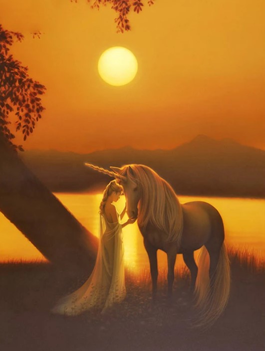 Diamond Painting Unicorn And Woman*