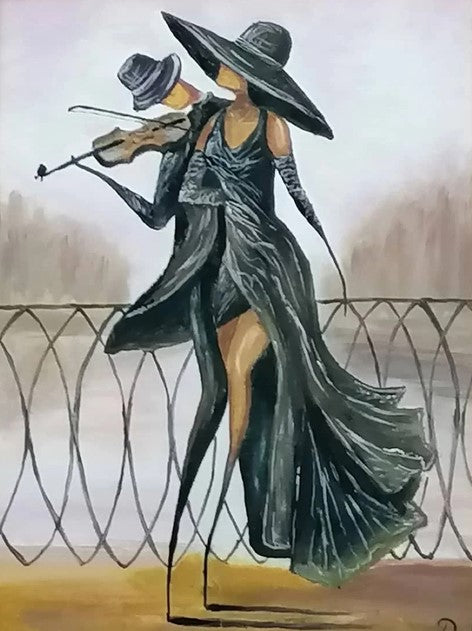 Diamond Painting Lady In Black*
