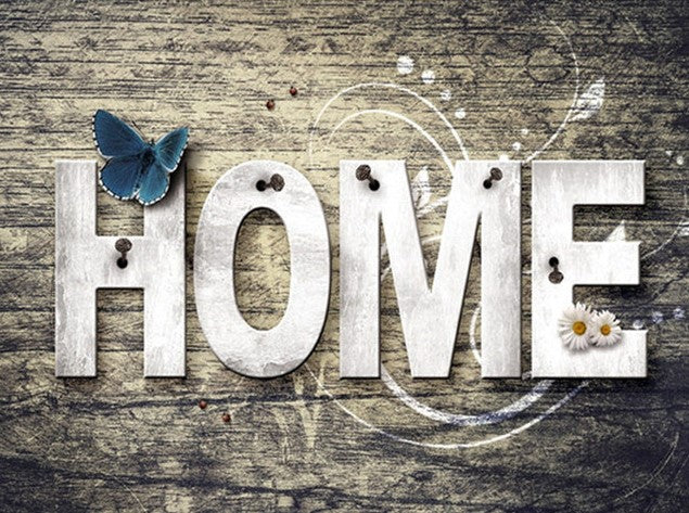 Diamond Painting Home Blue Butterfly*