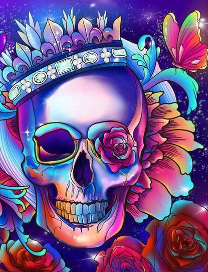 Diamond Painting Skull Crown*