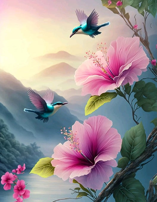 Diamond Painting Birds And Mountain Flowers*