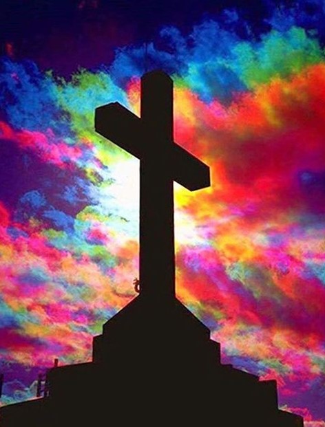 Diamond Painting Cross Color Sky*