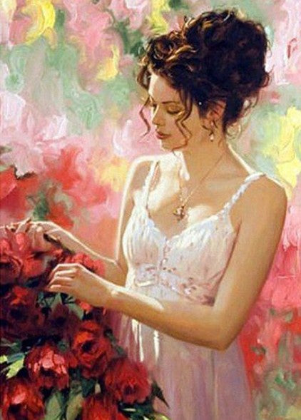 Diamond Painting Lady Flowers*