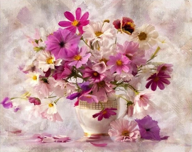 Diamond Painting Purple Flowers*