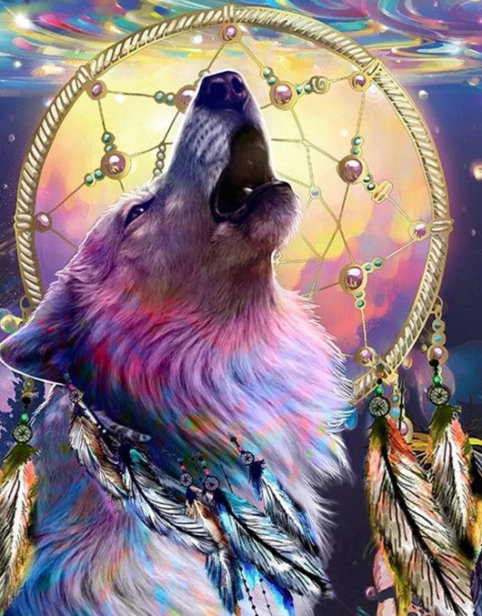 Diamond Painting Wolf Dreamcatcher*